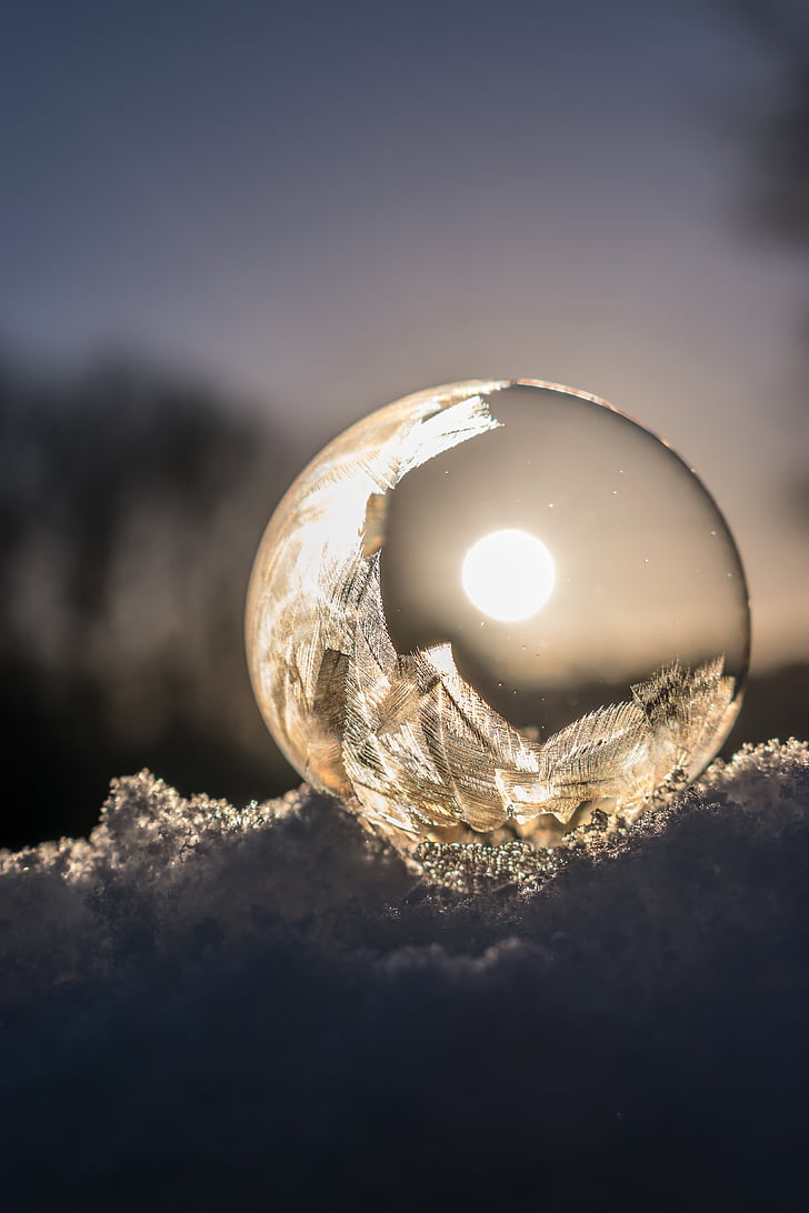 bolha de sabão, congelado, frozen bubble, Inverno, eiskristalle, invernal, frio