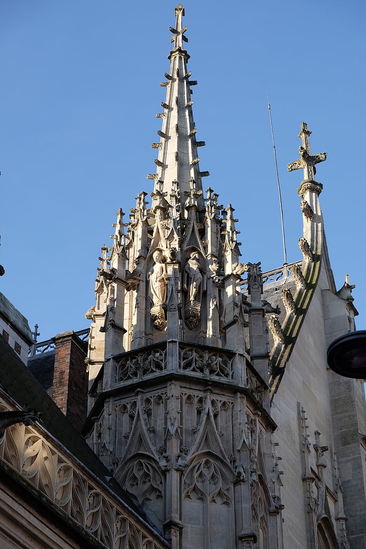 Catedrala, cer, Rouen, albastru