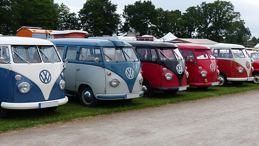 VW, Олдтаймер, Volkswagen, автобус, класичний, Автомобільні, Bulli