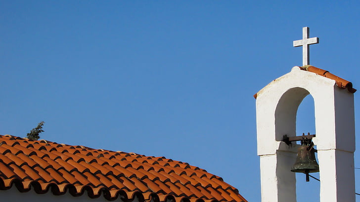 kyrkan, klocktornet, tak, arkitektur, religion, ortodoxa, Cypern