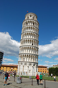 Włochy, Piza, Wieża, Krzywa Wieża, Architektura, kolumnowy, Kościół