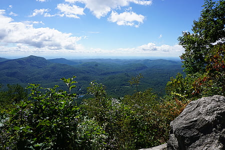 felvidék, hegyek, Észak-Karolina, sziklák