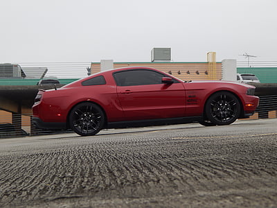 Mustang, coche de carreras, automóvil, V8, coche, transporte, Ford