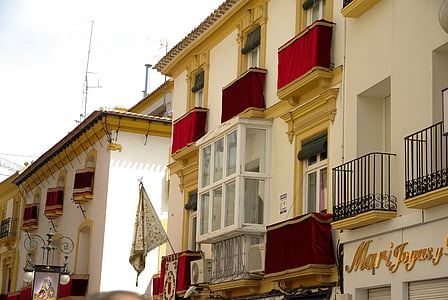 Španělsko, Andalusie, balkony, Architektura