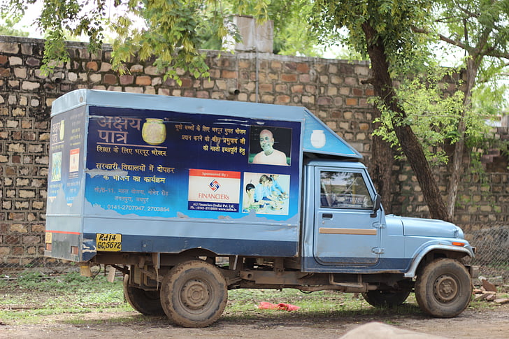 Грузовой автомобиль, грузовик, Раджастхан, Индия, Старый, транспортное средство, наземных транспортных средств