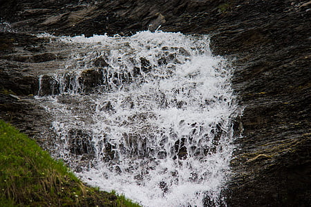 riacho da montanha, Cachoeira, águas, bolha, natureza, pedras, idílico