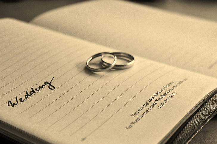 сватба, сватба дата, Сватбени пръстени, брак, късмет, Любов, доверие