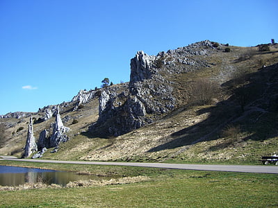 Švabijos Alpių, eselsburg slėnis, Mergelių akmuo, roko adatos
