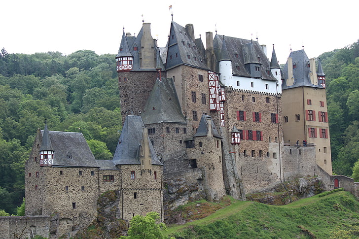 dvorac, zgrada, srednji vijek, viteški dvorac, Burg eltz, utvrda, toranj