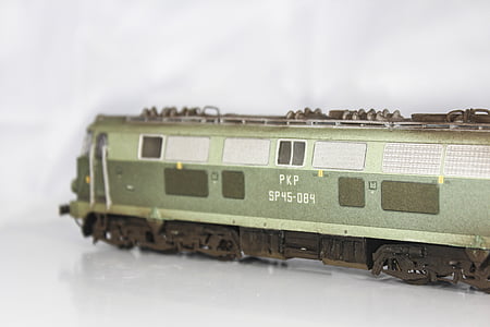 modelo de papel, choo choo tren, locomotora, PKP, tren, ferrocarril de, metal