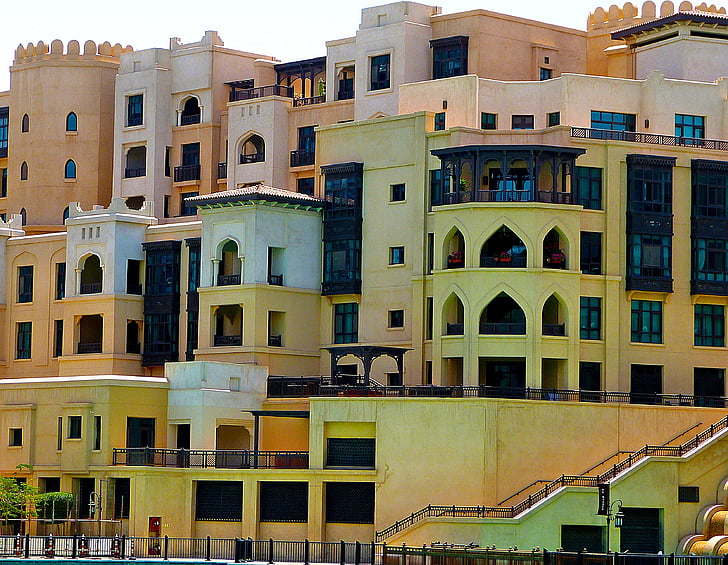 UAE, Dubai, bygge, arkitektur, bymiljø, bygningen utvendig, innebygd struktur