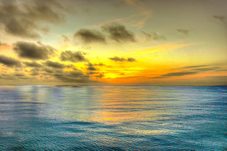 Middellandse Zee, zonsondergang, zee, hemel, Afterglow, abendstimmung, wolken