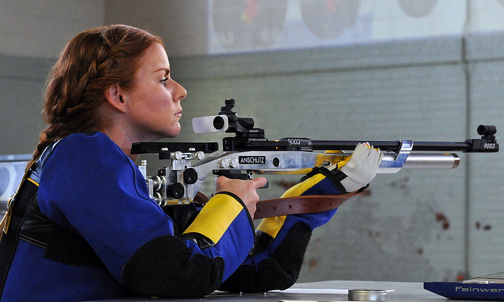 shooter, shooting, gun, rifle, female, woman, competition