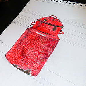 drawing, drawing lessons, school, learn, pot, red, paint