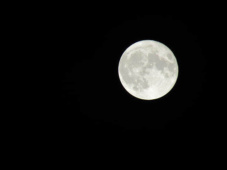 moon, silvery moon, beauty, night, astronomy, no people, moon surface