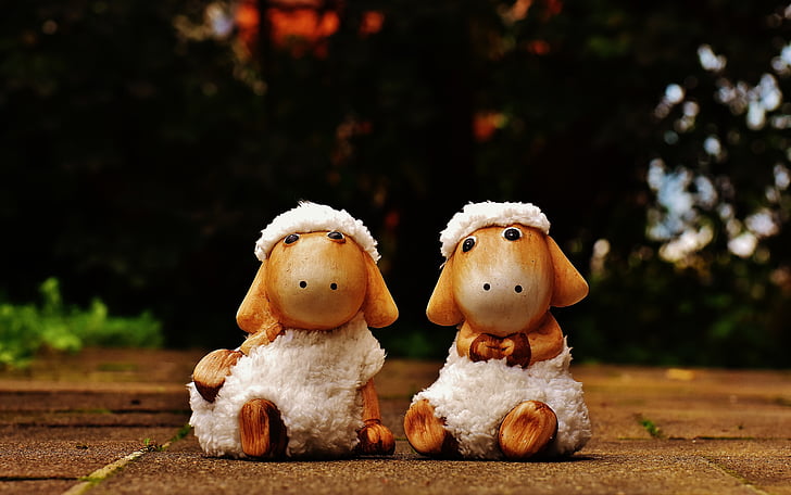 sheep, deco, ceramic, cute, figure, soft toy, wool