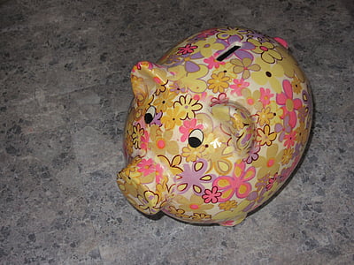 piggy bank, colorful, retired, pig, save, color, contrast
