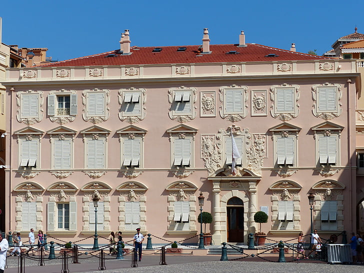 Αρχική σελίδα, κτίριο, διακόσμηση, πρόσοψη, στόκος, Μονακό, Παλάτι