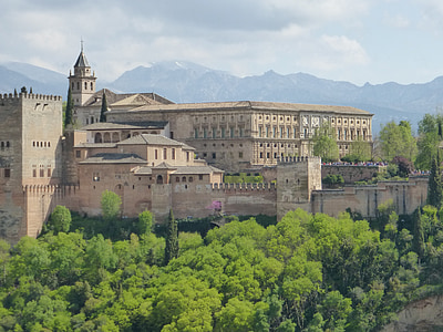 Spania, Granada, Alhambra, landsbyen, byen, gamle, historiske