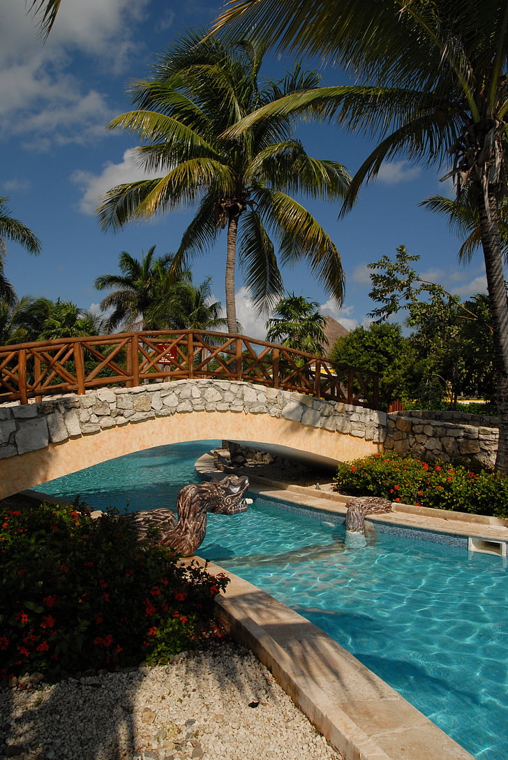 mexico, holiday, cancun, pool, pool area, caribbean, sun