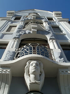 Mainzer straße, Saarbruecken, Art nouveau, balkóny, reliéfy, Sankt johann, budova