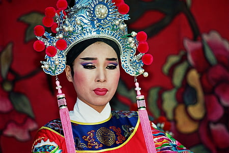 acteur, Taiwan, feest, Aziatische, Chinees, vrouw, traditionele kleding