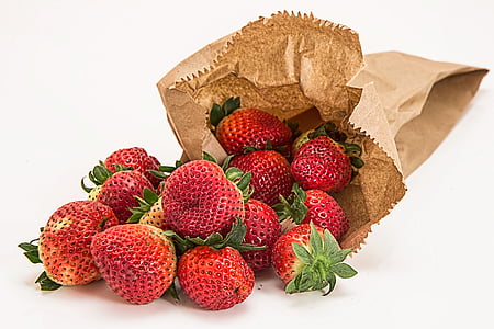 strawberries, fresh fruit, dessert, red, healthy, diet, berry
