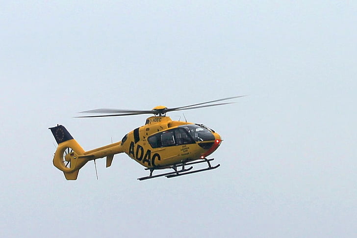 helicòpter, helicòpter de rescat, ADAC, monitors vol de rescat, volant, vehicle aeri, aire