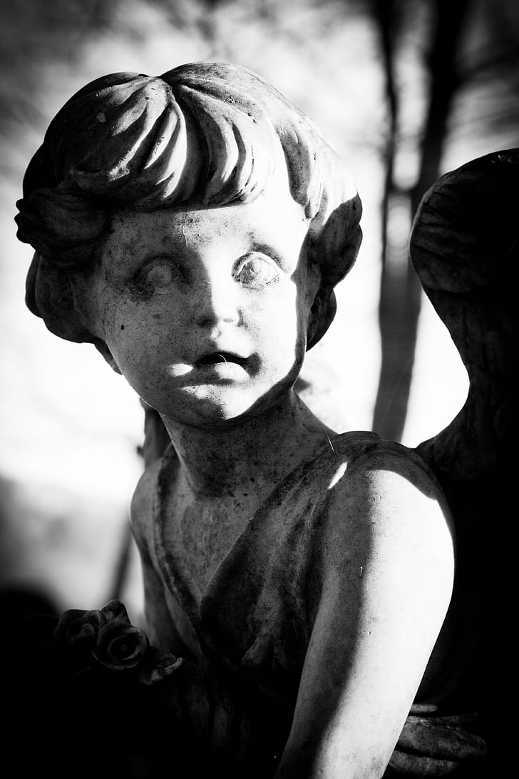 ange, grave yard, statue de, maçonnerie en pierre, Pierre, sculpture, oeuvre