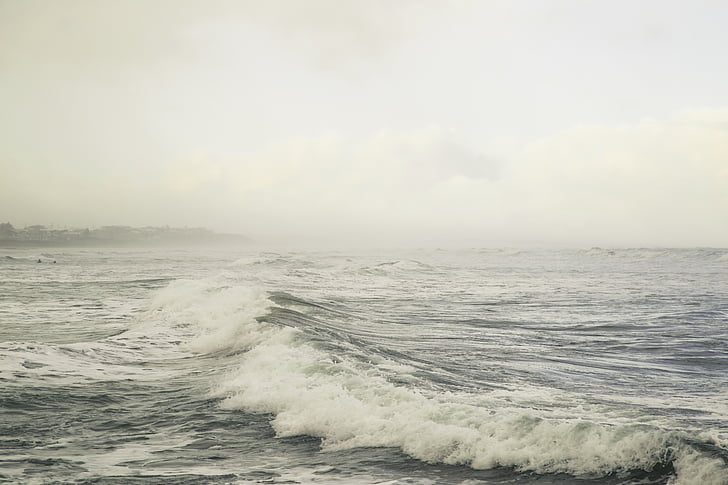 fotografija, telo, vode, valovi, Ocean, morje, nebo