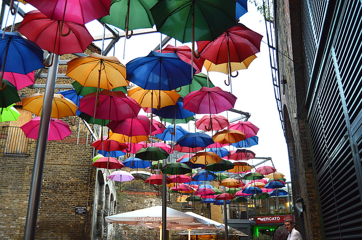paraplyer, London, turism, resor, staden