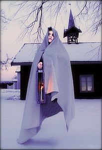 fantasma, fantasma di candela, ragazzo, luce, narrativa, inverno, Scarry