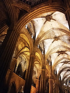 Barcelone, Cathédrale, Duomo, Église, Espagne, architecture, archi