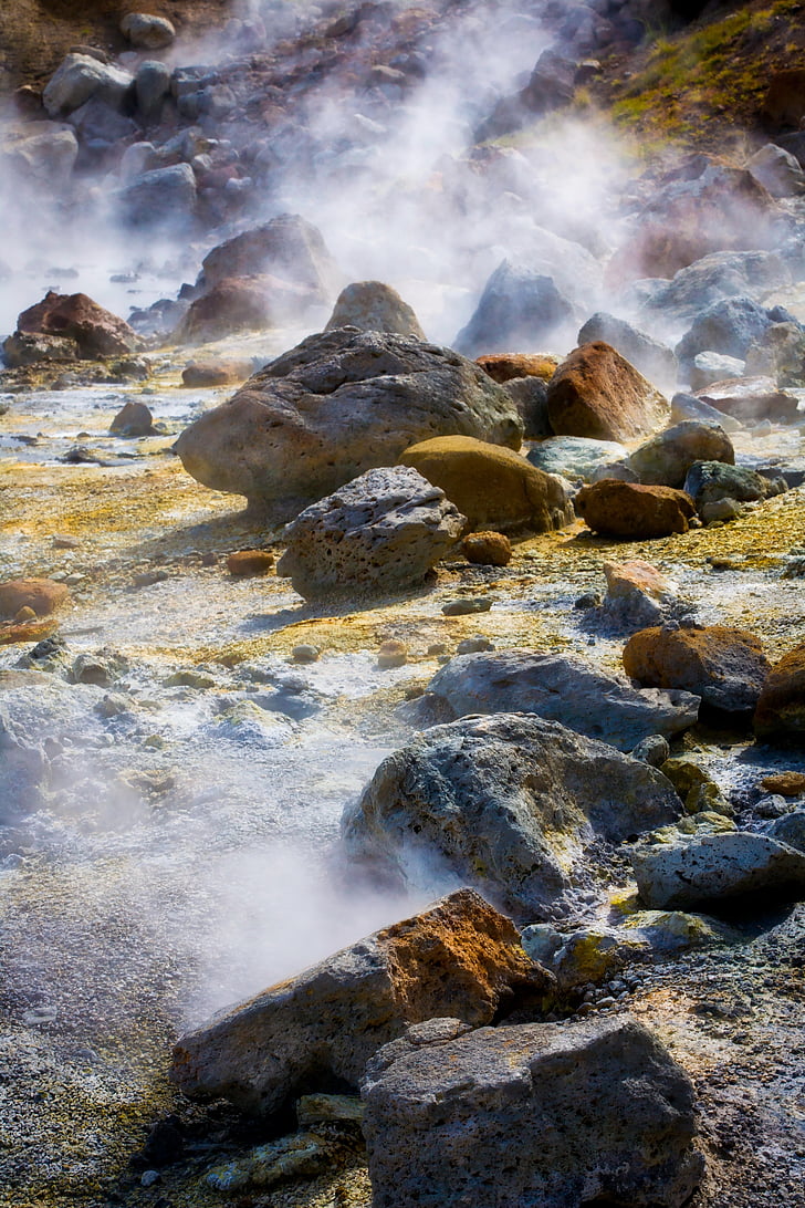 Gunung berapi, Gunung berapi, batu, air panas, Hot springs, mata air, termal