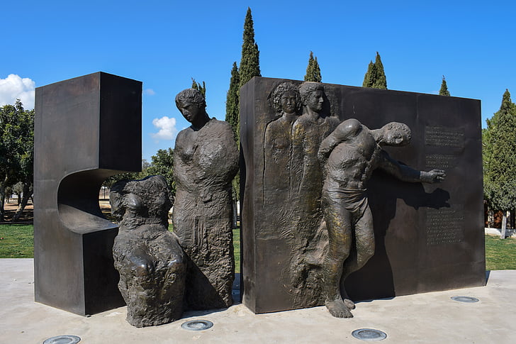 sculpture, monument, memorial, statue, dherynia, cyprus, art and craft