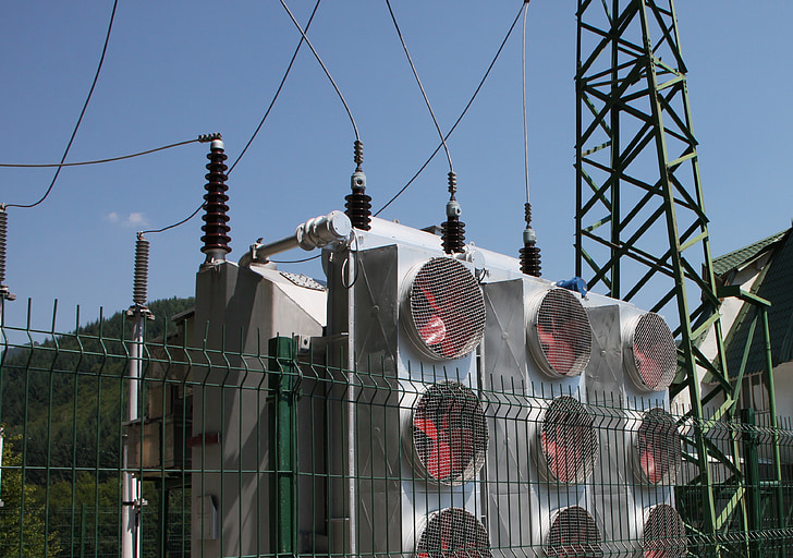 cooling, electrical, fans, high-voltage, power, substation, transformer