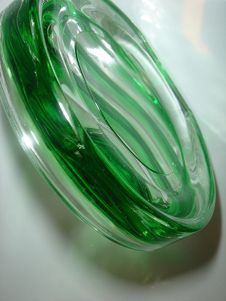 glass, curves, green, line, oval, light