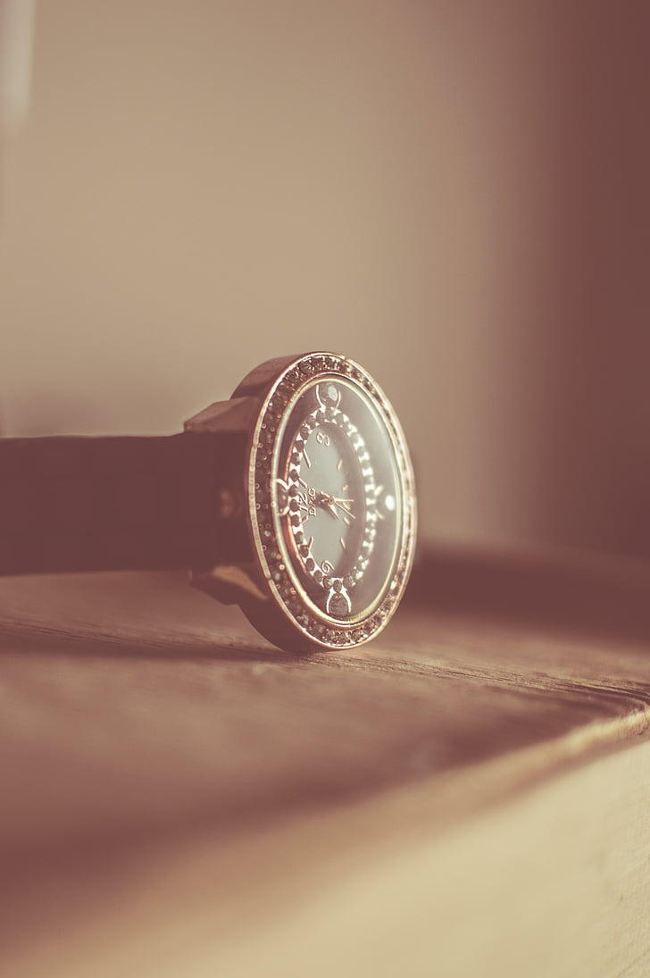 wristwatch, vintage, time, watch, old, fancy, timepiece