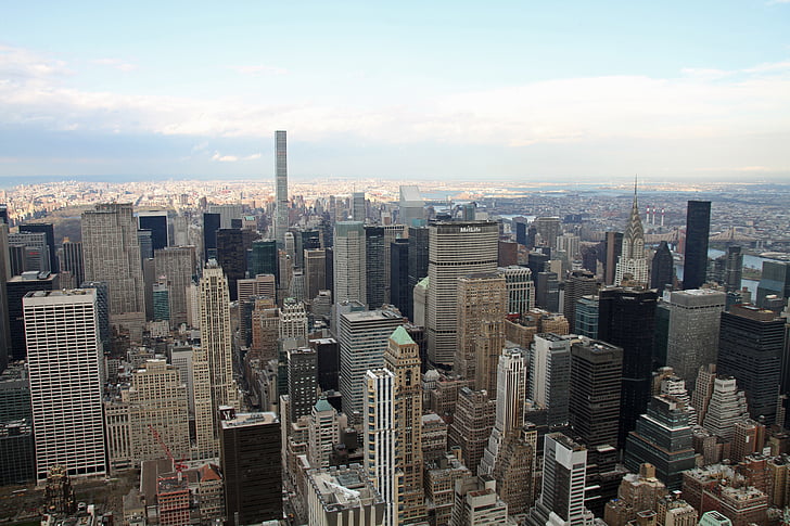 New york, Empire state görünümü, Manhattan, Kentsel, mimari, gökdelen, New york city