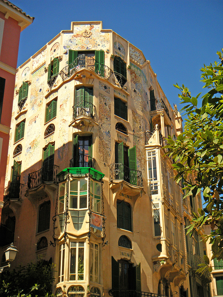 hus, byggnad, arkitektur, Mallorca, Spanien, tur, staden