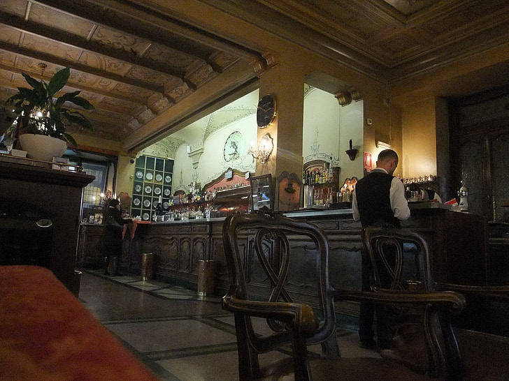 Caffè torino, Torino, Italija, v zaprtih prostorih, tradicijo, Piemont, števec