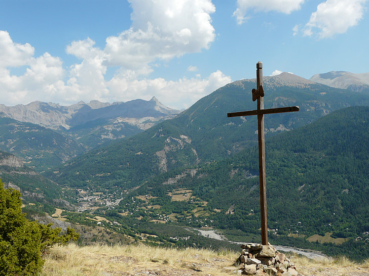 mercantour, 阿尔卑斯山, 山, 徒步旅行, 景观, 自然