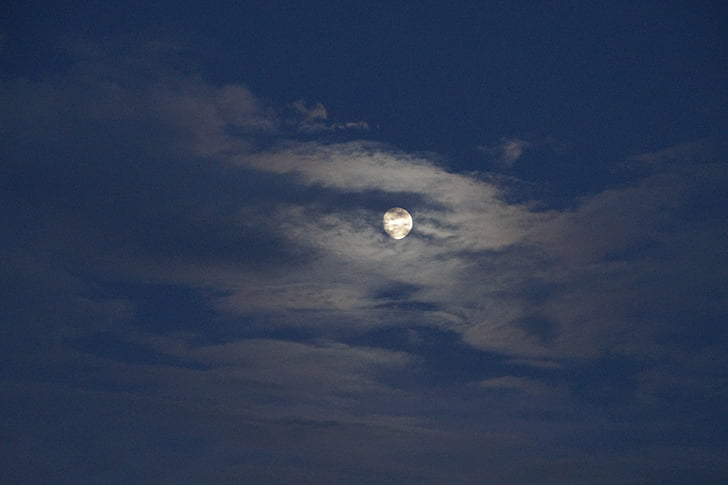 Moon, täiskuu, Moonlight, öö, taevas, õhtul, atmosfäär