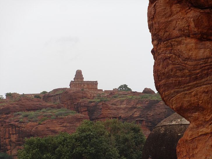 Templo de la cueva, corte de roca, piedra de la arena, rocas, rojo, religión, Patrimonio
