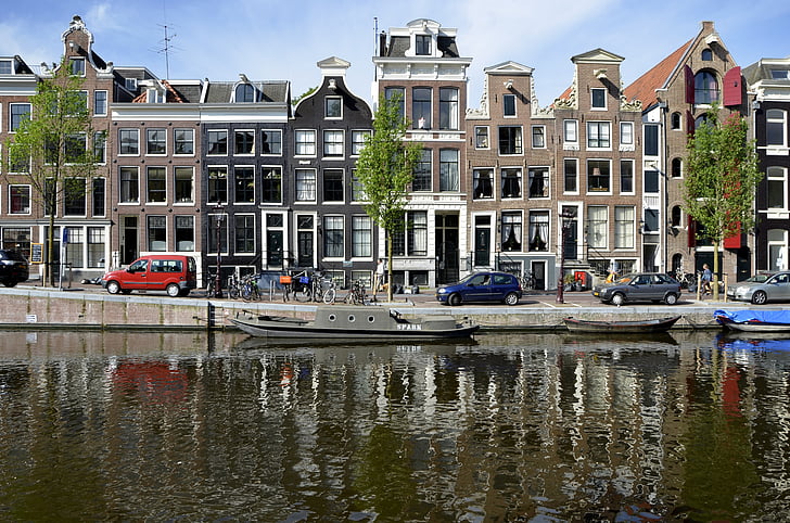 Amsterdam, Europa, senderismo, a pie, vacaciones, canales, vacaciones