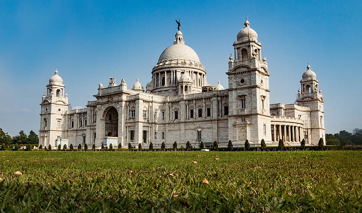 Queen Victoria memorial, India, Kolkata, Victoria, Memorial, het platform, oude