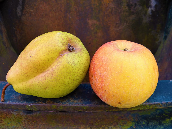 アップル, 梨, フルーツ, 果物, ビタミン, 健康的です, 秋