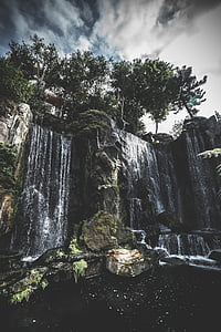 Cachoeira, Chinês, Taiwan, natureza, água, movimento, água corrente