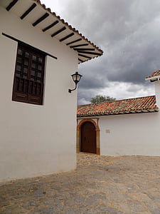 Plaza, folk, landdistrikter, Colombia, Villa, Leyva, Colonial