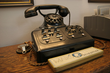 โทรศัพท์, โทรศัพท์, การสื่อสาร, สำนักงาน, โต๊ะเขียนหนังสือ, ที่ทำงาน, ในอดีต